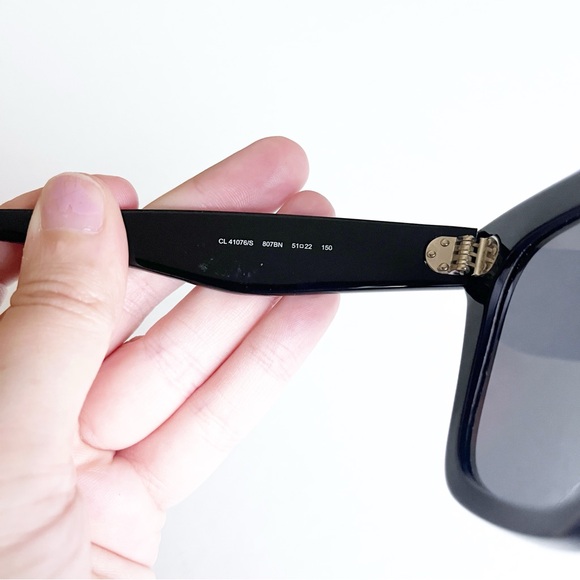 Celine CL41076/S 807BN Black Oversized Square Lens Tilda Sunglasses - Picture 4 of 5